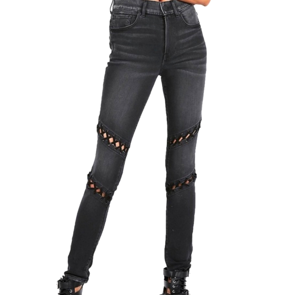 Express Stretch Legging High Rise Eyelet Jeans